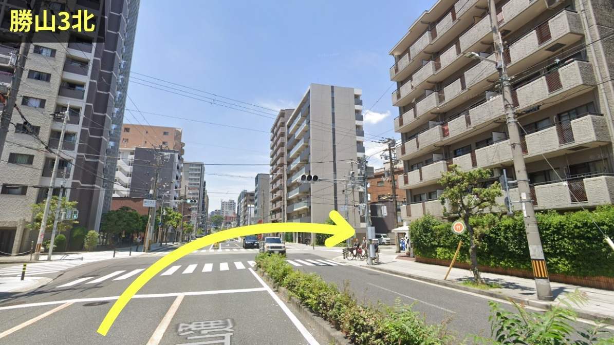 勝山3北の交差点