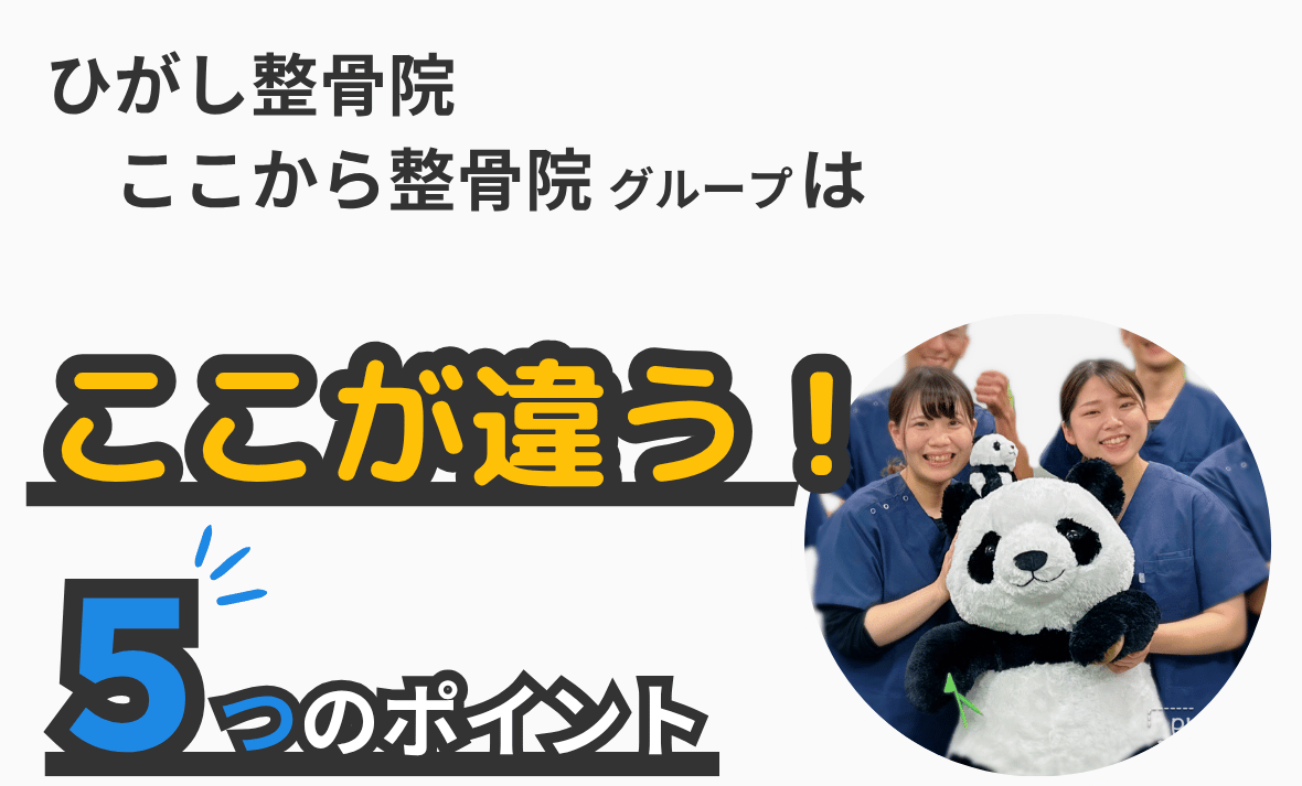 ひがし整骨院/ここから整骨院グループはここが違う